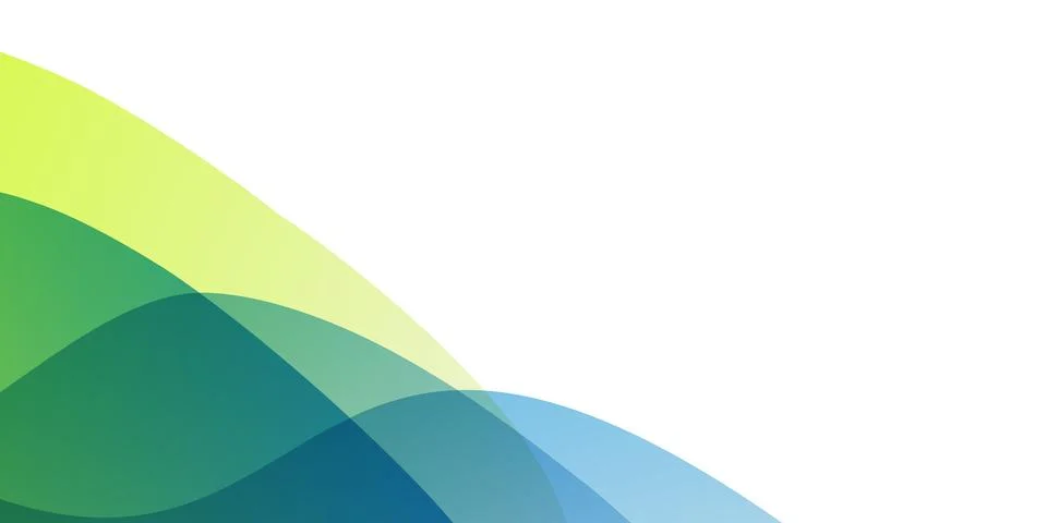 Minimal abstract background design with overlapping translucent colorful wa.. Stock Illustration
