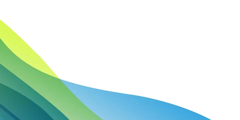Minimal abstract background design with overlapping translucent colorful wa.. Stock Illustration