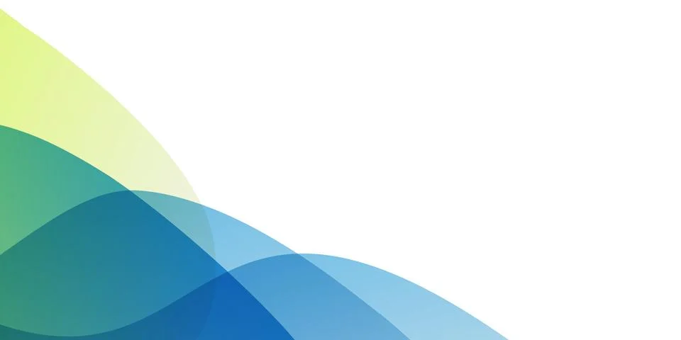 Minimal abstract background design with overlapping translucent colorful wa.. Stock Illustration