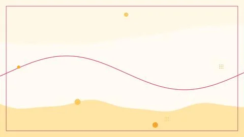 Minimal abstract background features a thin flowing red curve and subtle golden Stock Illustration