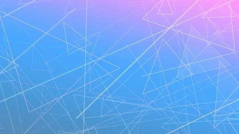 A minimal abstract background of fine network lines and triangle fragments .. Stock Illustration