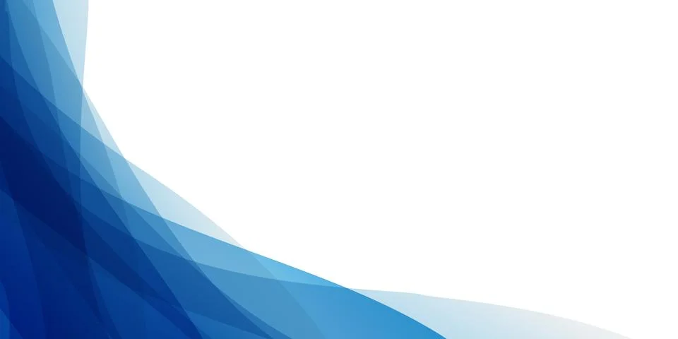 Minimal abstract background image with overlapping translucent blue waves o.. Stock Illustration