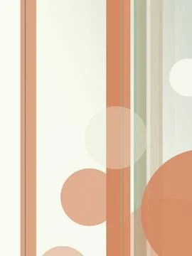 Minimal abstract background with layered peach and sage geometric shapes, s.. Stock Illustration