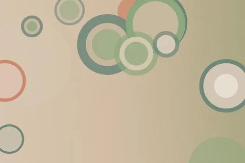 Minimal abstract background with layered translucent circles in pastel gree.. Stock Illustration