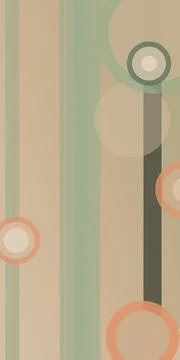 Minimal abstract background with overlapping circles and vertical lines in .. Stock Illustration