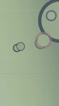 Minimal abstract background with overlapping circles and soft grid lines in.. Stock Illustration