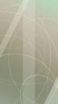 Minimal abstract background with overlapping curved line art in soft green .. Stock Illustration