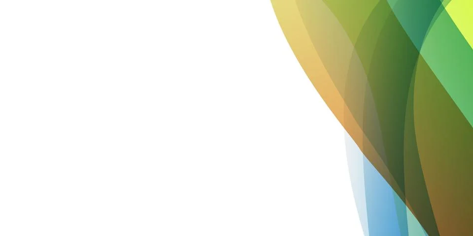 Minimal abstract background with overlapping translucent colorful waves, la.. Stock Illustration