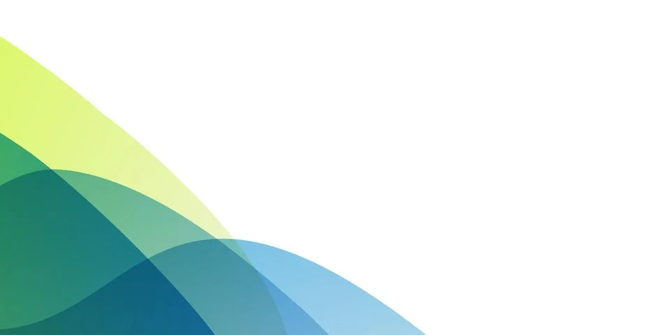 Minimal abstract background with overlapping translucent colorful waves, la.. Stock Illustration