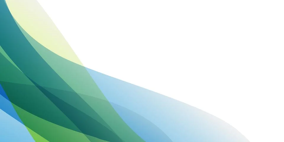 Minimal abstract background with overlapping translucent colorful waves, la.. Stock Illustration