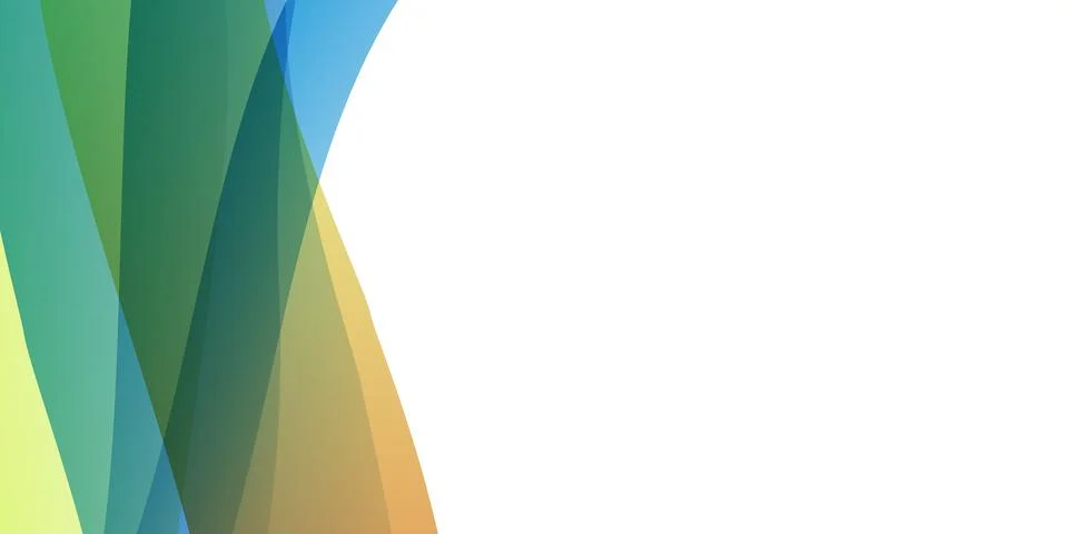 Minimal abstract background with overlapping translucent colorful waves, la.. Stock-Illustration