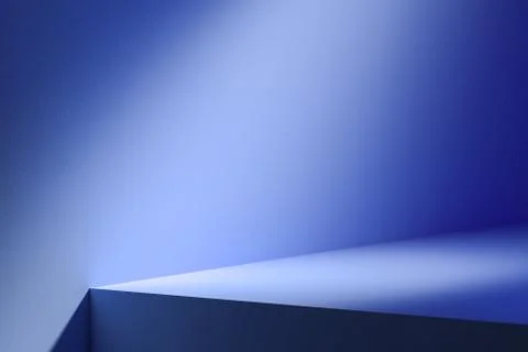 Minimal abstract background for product presentation. Soft shadow on a blue Stock Illustration