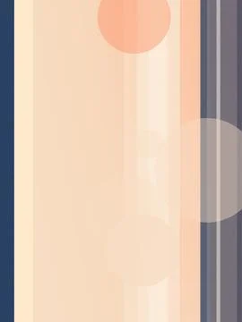 Minimal abstract background with soft peach and beige circles and smooth gr.. Stock Illustration