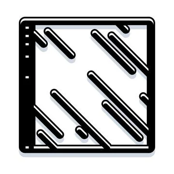 Minimal abstract black and white lines pattern Stock Illustration