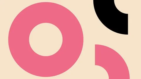 Minimal Abstract Circle Composition Background Stock Illustration