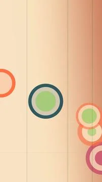Minimal abstract circles and intersecting lines in warm beige and coral ton.. Stock Illustration