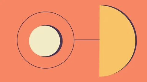 Minimal Abstract Circles and Semicircle Background 库存插图