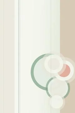 Minimal abstract circles pattern in soft pastel tones, featuring overlappin.. Stockillustratie