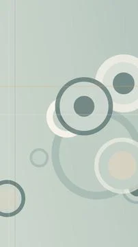 Minimal abstract circles pattern in soft mint and gray, creating a calm mod.. Stock Illustration