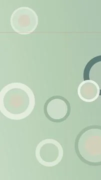 Minimal abstract circles pattern in soft mint green, with subtle overlap an.. Stock Illustration
