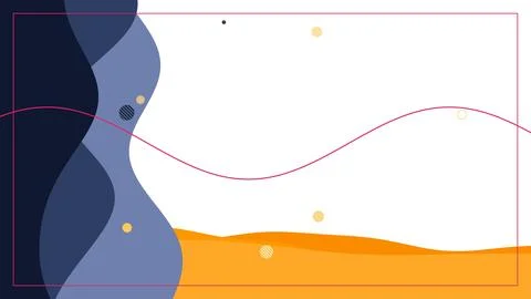 Minimal abstract composition features dark blue organic fields beside a Stock Illustration