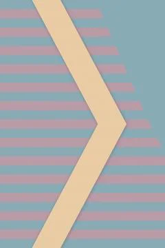 Minimal abstract composition featuring a cream zigzag band over soft blue a.. Ilustração Stock