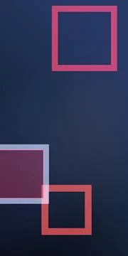 Minimal abstract composition featuring layered magenta and coral square fra.. Stock Illustration