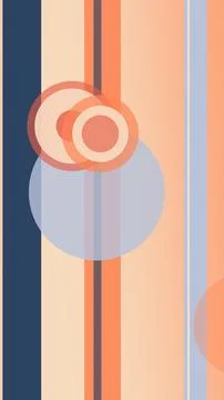 Minimal abstract composition with geometric stripes and overlapping circles.. Stock Illustration