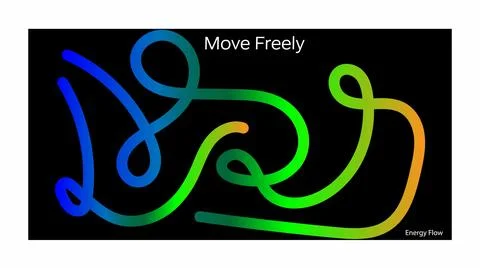 Minimal abstract composition with vibrant curved gradient lines Stock Illustration