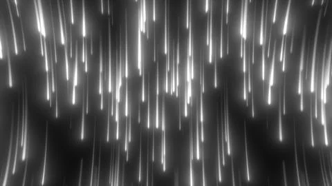 Minimal abstract composition of white glowing light lines cascading through.. Stock Illustration