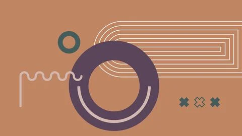 Minimal Abstract Design with Circular Background Illustrazione stock