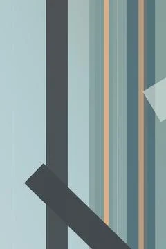 Minimal abstract design featuring a dark arrow and vertical striped bars in.. Stock Illustration
