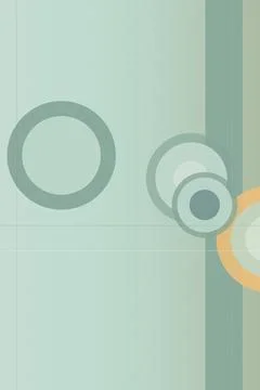 Minimal abstract design featuring layered circles in muted teal, gray, and .. Stock Illustration