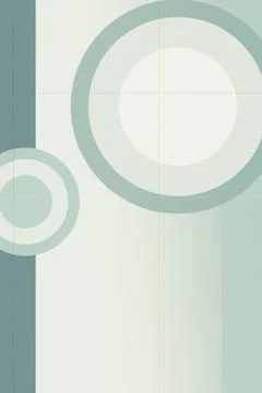 Minimal abstract design featuring overlapping circles and vertical lines in.. Stock Illustration