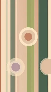 Minimal abstract design featuring overlapping circular rings in soft green,.. Stock Illustration