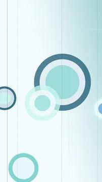 Minimal abstract design with overlapping teal and blue circles on a soft li.. Stock Illustration