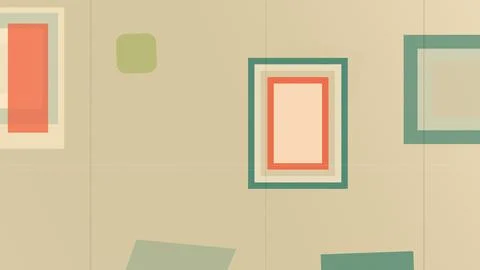 Minimal abstract framed shapes in soft warm beige tones, creating a calm ge.. 스톡 일러스트