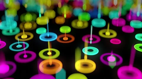 Minimal Abstract Funky Colorful Background Stock Footage 209260982