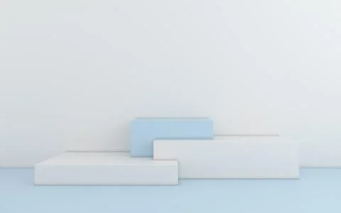 Minimal abstract geometric. 3d rendering Stock Illustration