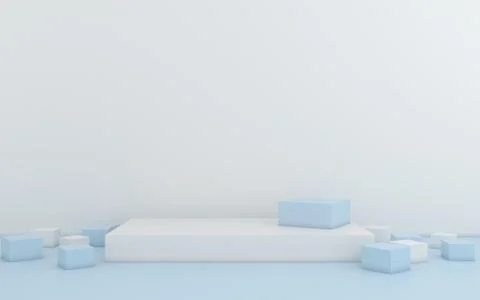 Minimal abstract geometric. 3d rendering Stock Illustration