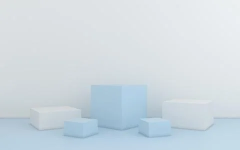Minimal abstract geometric. 3d rendering Stock Illustration