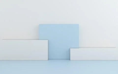 Minimal abstract geometric. 3d rendering Stock Illustration