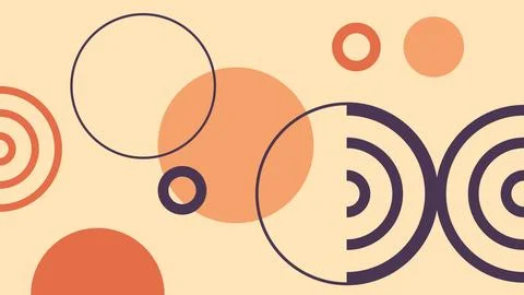 Minimal Abstract Geometric Artwork with Circles Stock-Illustration