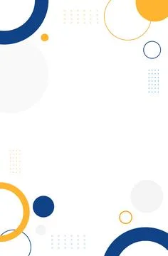 Minimal Abstract Geometric Background with Blue and Yellow Circular Elements Stock Illustration