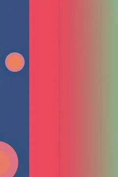 Minimal abstract geometric background featuring smooth stripes and circles .. Stock Illustration