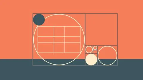 Minimal Abstract Geometric Composition with Circle Stock Illustration