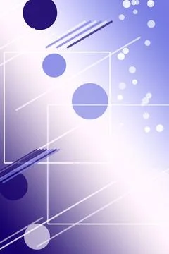 Minimal abstract geometric composition with layered squares, circles and li.. Stock-Illustration