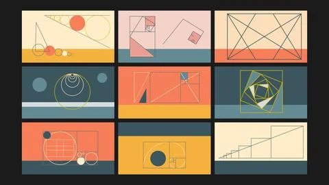 Minimal Abstract Geometric Design Set Stock Illustration