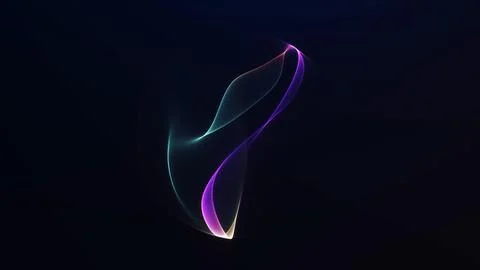 Minimal abstract glowing sphere with soft gradient energy waves and smooth .. Stock Illustration