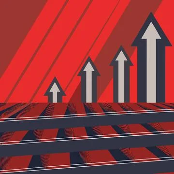 Minimal abstract growth and progress upward geome Stock Illustration